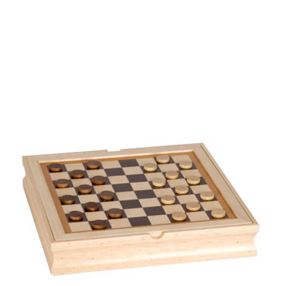 Wooden 6 in 1 Game Set: Chess, Checkers, Backgammon, Dominoes, Playing Cards, Dice