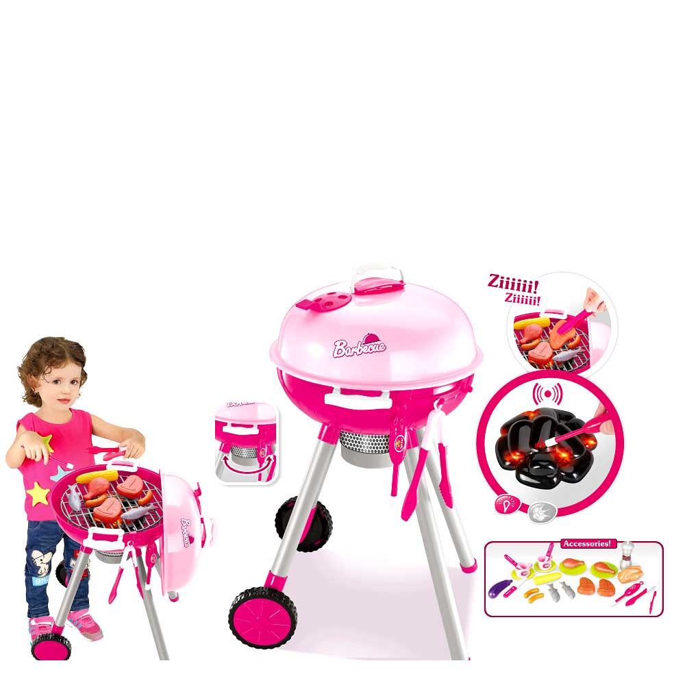 Pink BBQ Grill PlaySet Toy