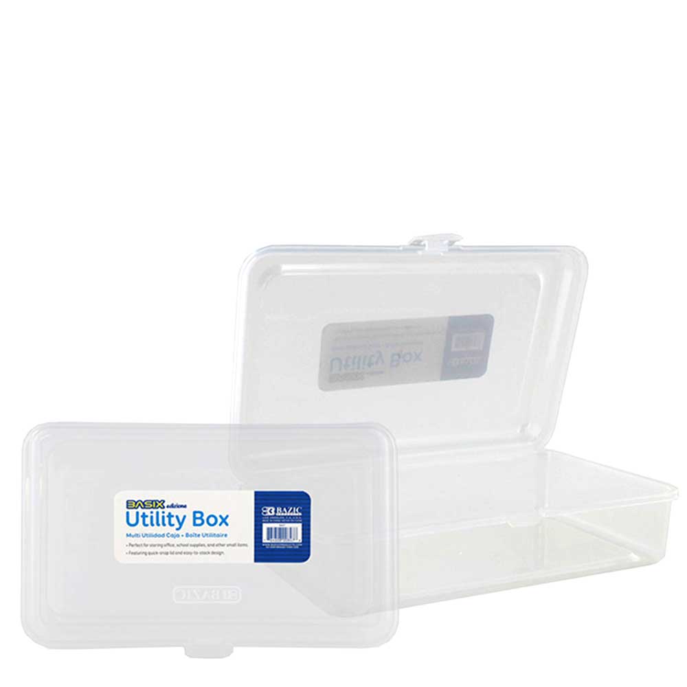 Clear 7.75" Multipurpose Utility Box For School & Home Office