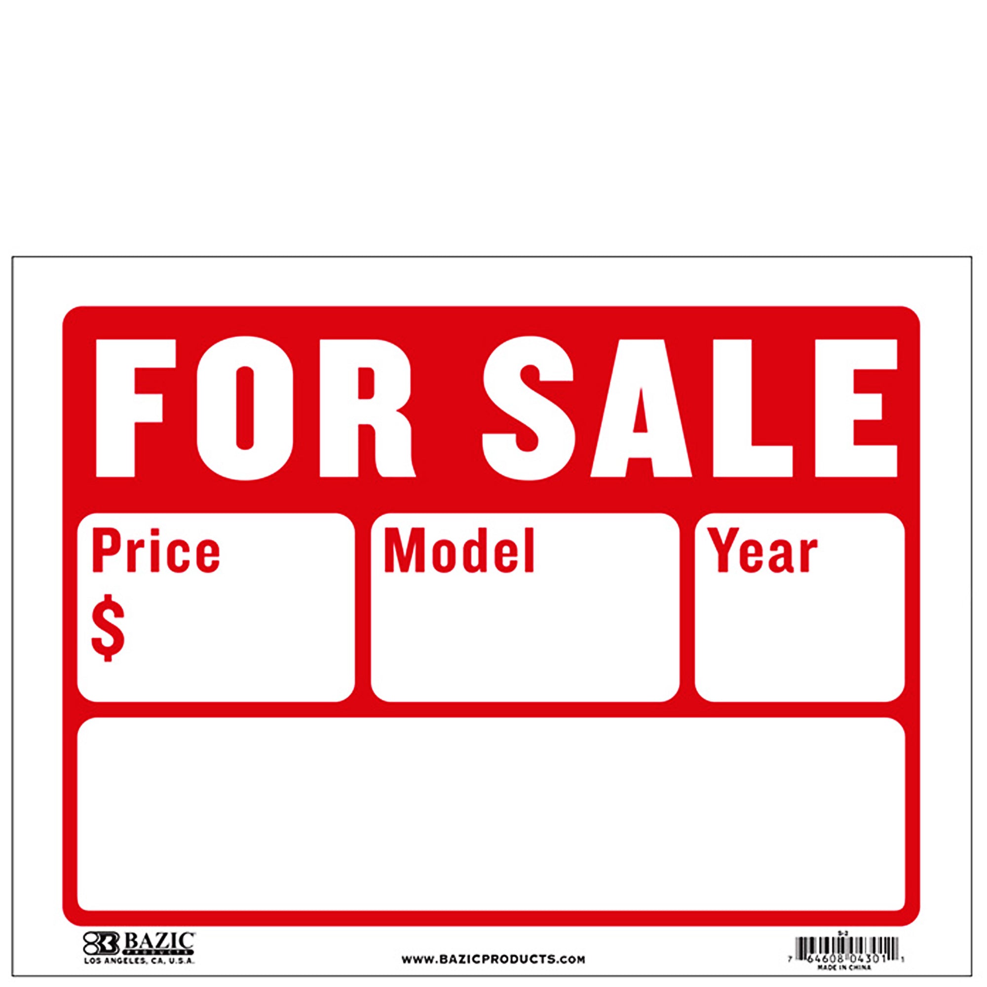 Retail & Sale SIGNS for Homes & Offices | Weather Resistant | LARGE 12" X 16"