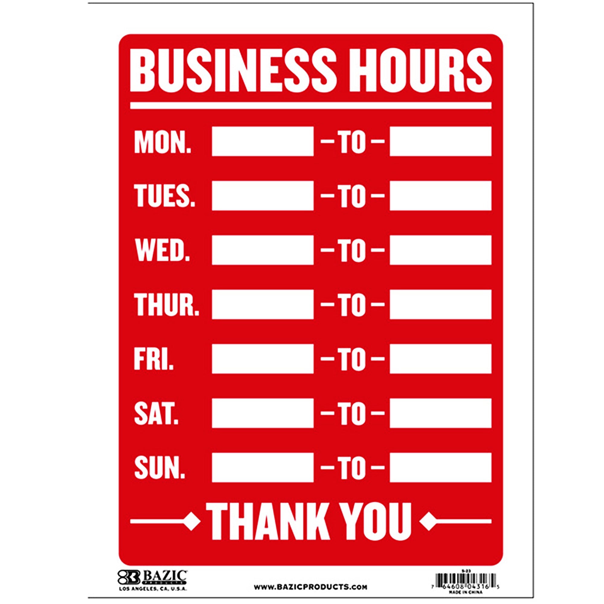 SIGNS for Offices, Homes & Business | Weather Resistant | MEDIUM 9" X 12"