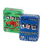 LCR Dice Game in Blue Tin & LCR Wild Dice Game in Green Tin Bundle - 2 Pack G8Central