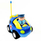 4" Cartoon RC Police Car Remote Control Toy for Toddlers | Blue G8Central
