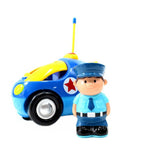 4" Cartoon RC Police Car Remote Control Toy for Toddlers | Blue G8Central