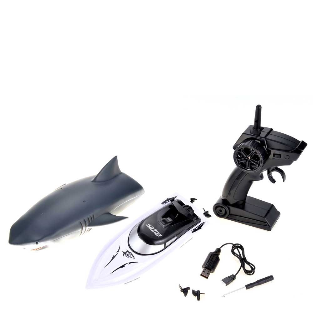 Radio Remote Controlled 2 in 1 Shark Speedboat 2.4 GHz