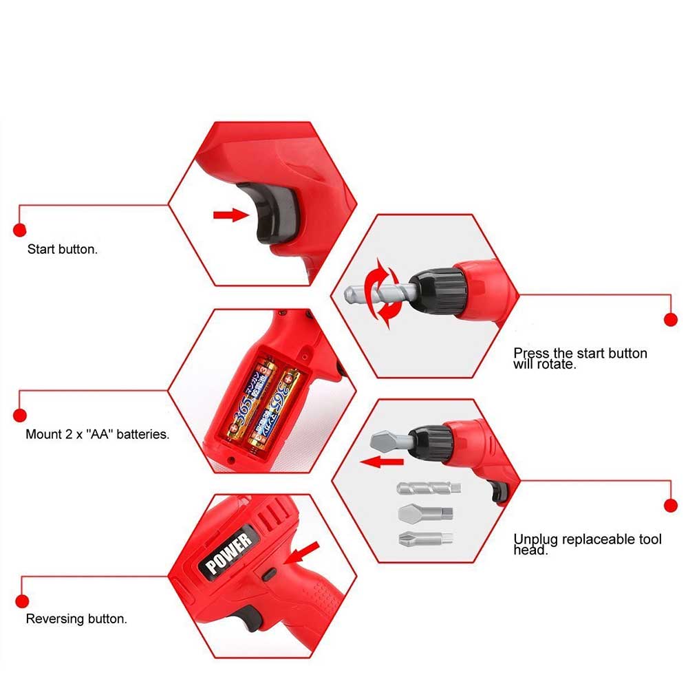 Power Tools Mini Toy Drill Set